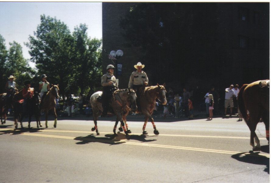Image of mounted officers in parade