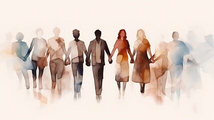 People holding hands image